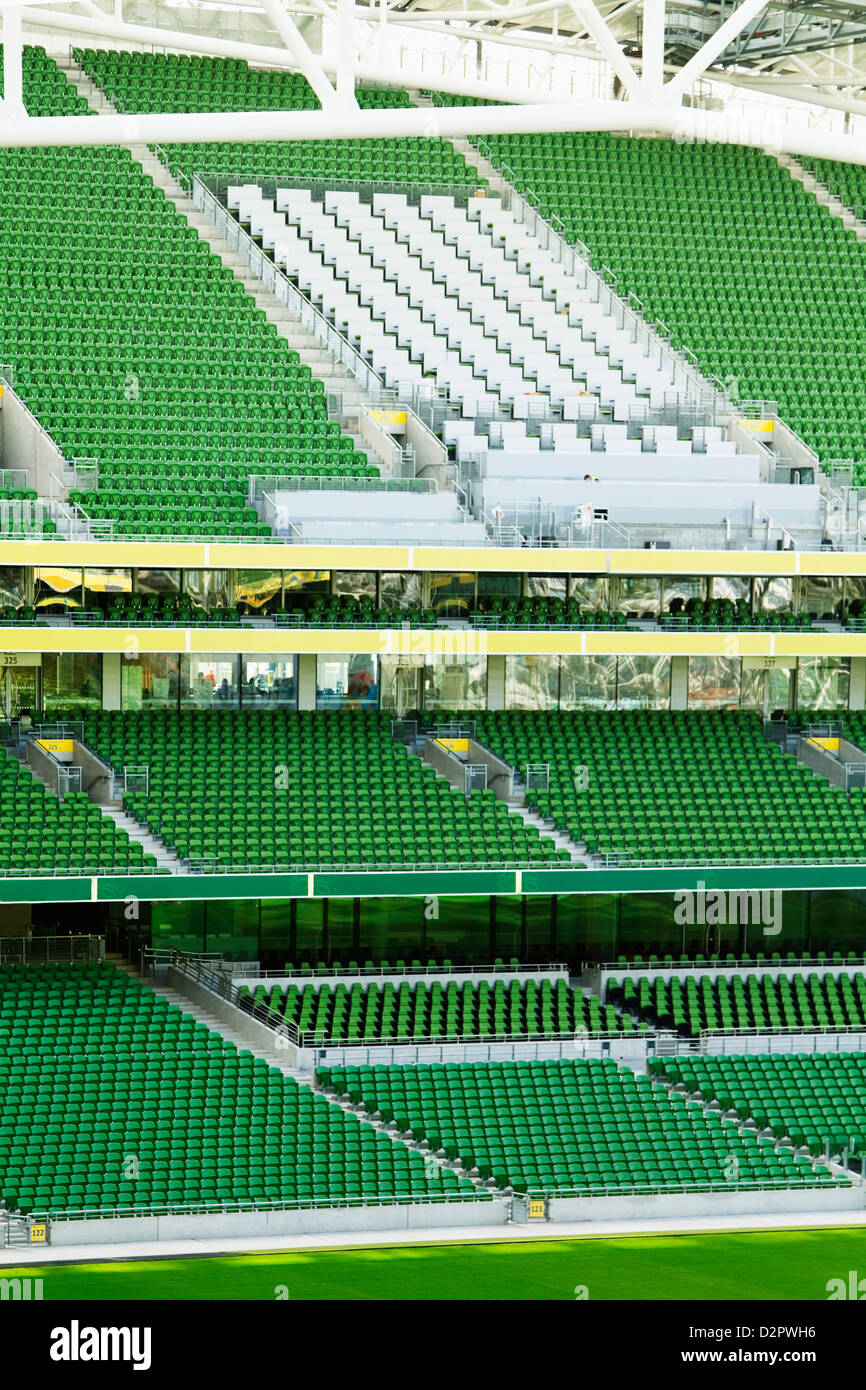 Leere Rugby-Stadion, Aviva Stadium in Dublin, Irland Stockfoto