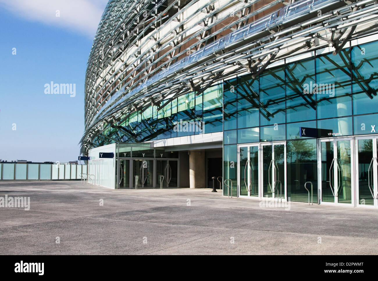 Eingang eines Stadions, Aviva Stadium in Dublin, Irland Stockfoto