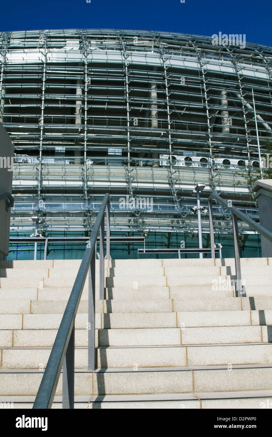 Treppenhaus eines Stadions, Aviva Stadium in Dublin, Irland Stockfoto
