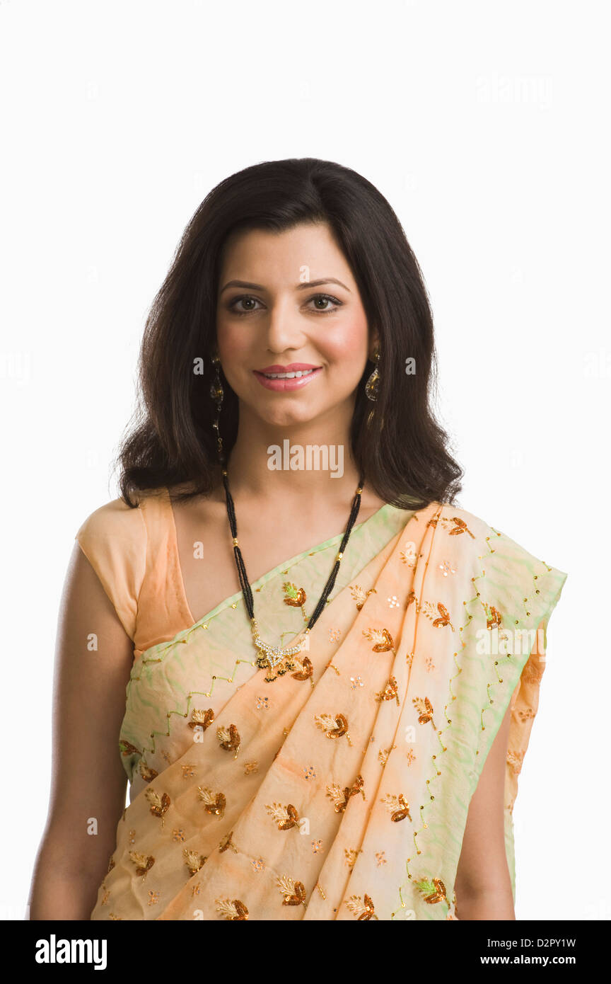 Porträt einer Frau, Lächeln Stockfoto