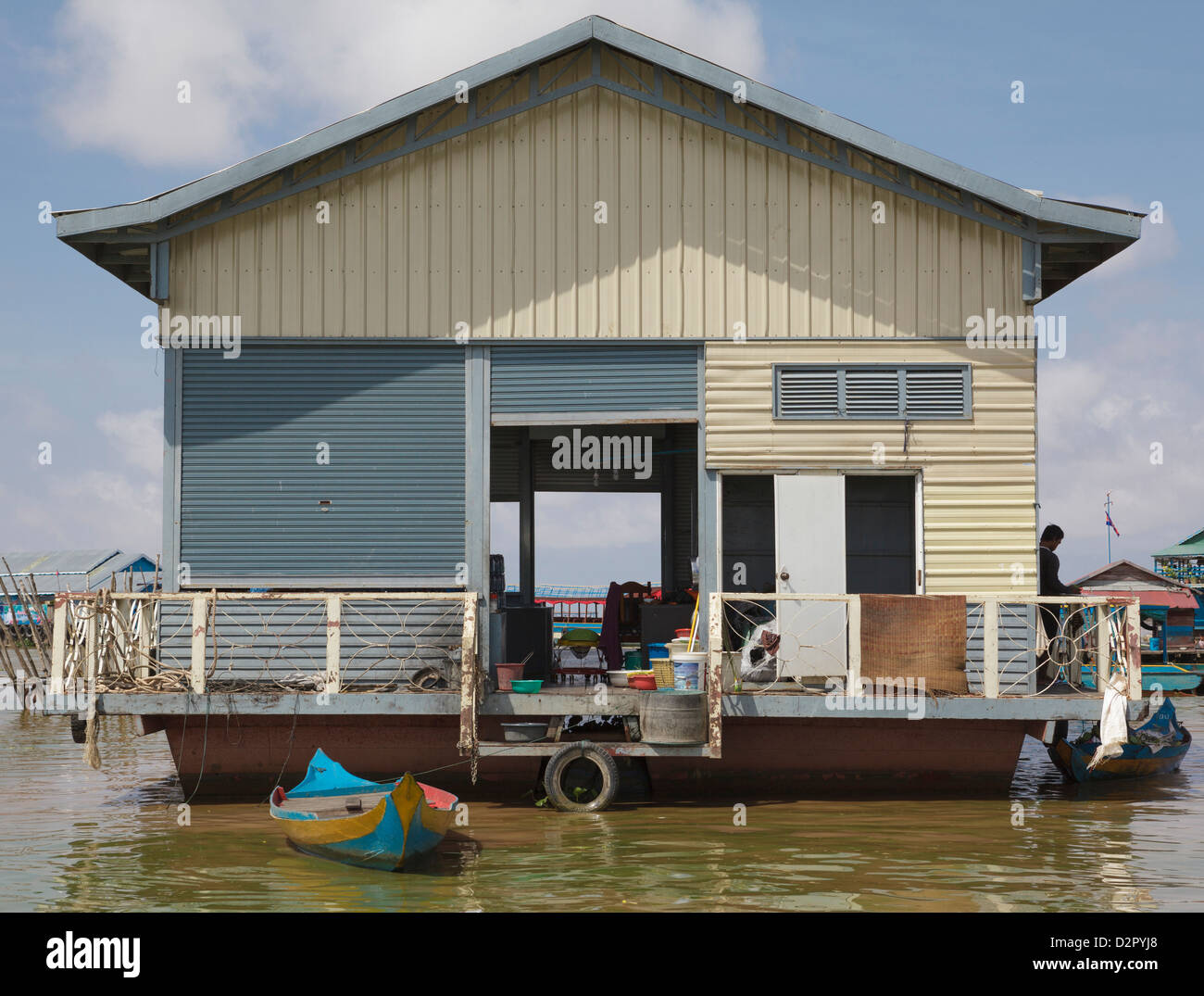Einem schwimmenden Haus, Tonle Sap See, Kambodscha, Asien, Südostasien, Indochina Stockfoto