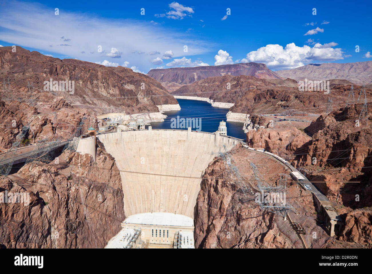 Hoover Dam, Lake Mead Reservoir, Boulder City, Nevada, Vereinigte Staaten von Amerika, Nordamerika Stockfoto