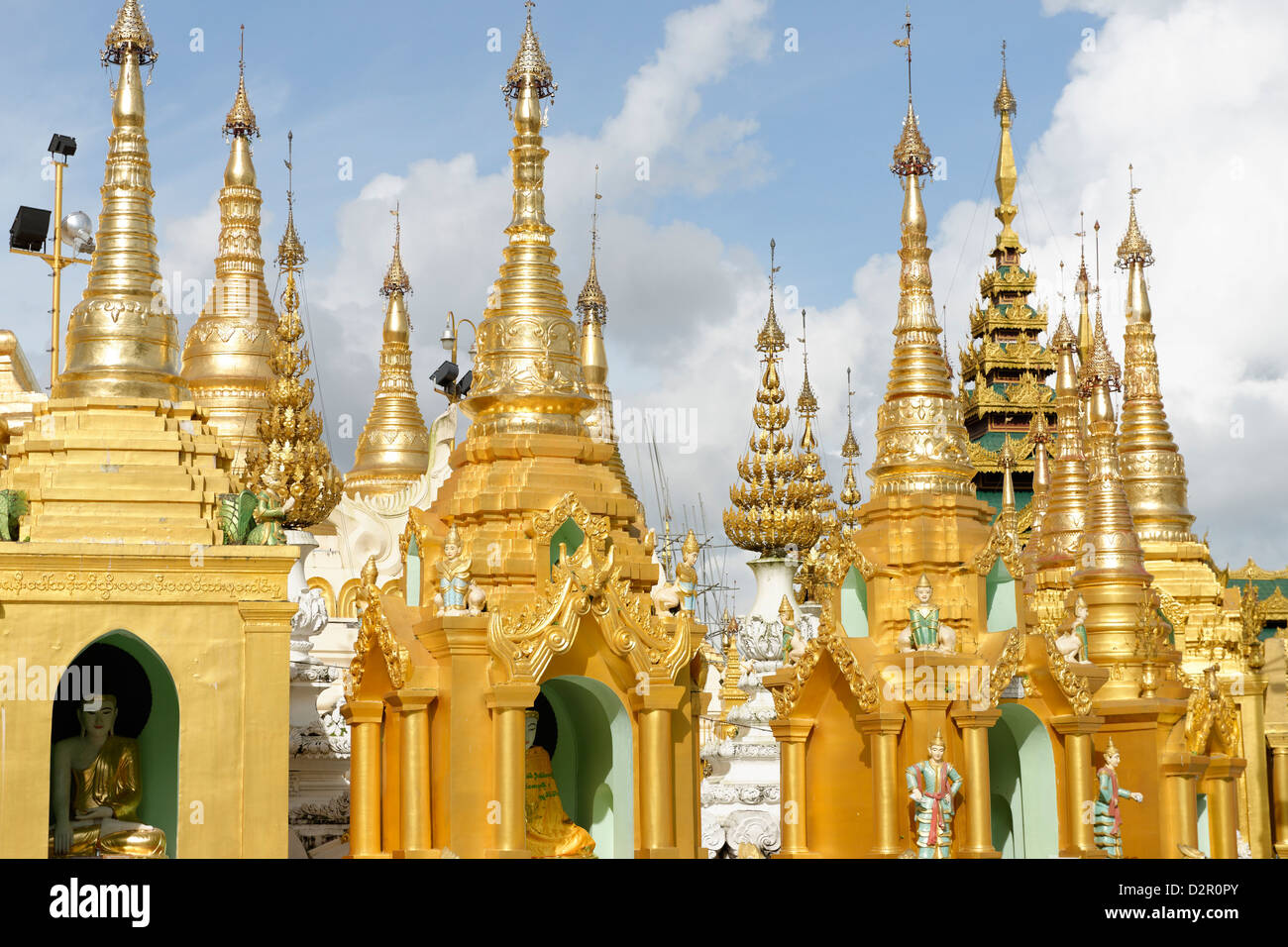 Die Shwedagon-Pagode, Yangon (Rangoon), Yangon Region, Republik der Union von Myanmar (Burma), Asien Stockfoto