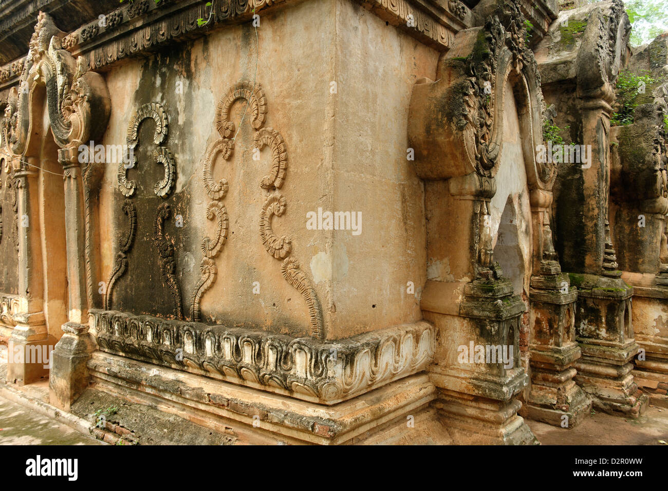 Shwe Sayan Tempel, Mandalay-Bereich, Mandalay-Division, Republik der Union von Myanmar (Burma), Asien Stockfoto