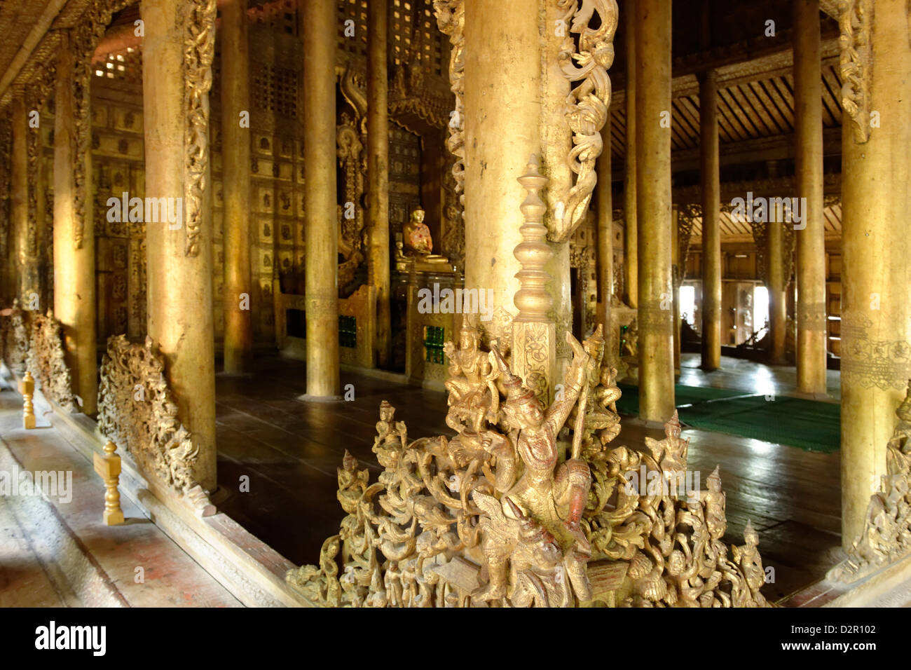 Shwenandaw Kloster, in der Nähe von Mandalay-Division, Mandalay Hill, Mandalay, Myanmar Stockfoto