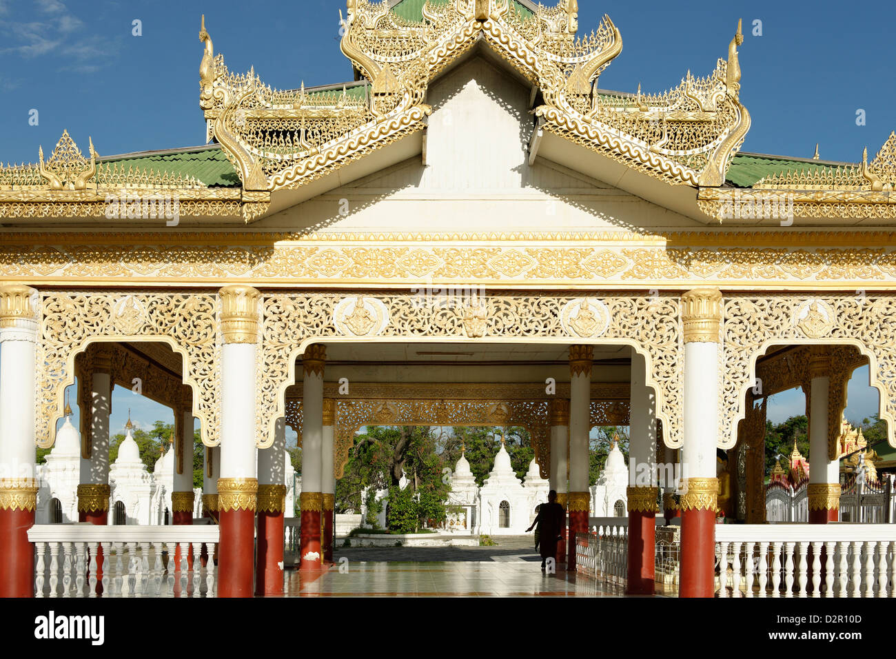 Die Kuthodaw Pagode, Mandalay City, Mandalay-Division, Republik der Union von Myanmar (Burma), Asien Stockfoto