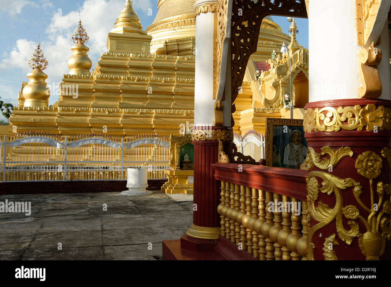 Die Kuthodaw Pagode, Mandalay City, Mandalay-Division, Republik der Union von Myanmar (Burma), Asien Stockfoto