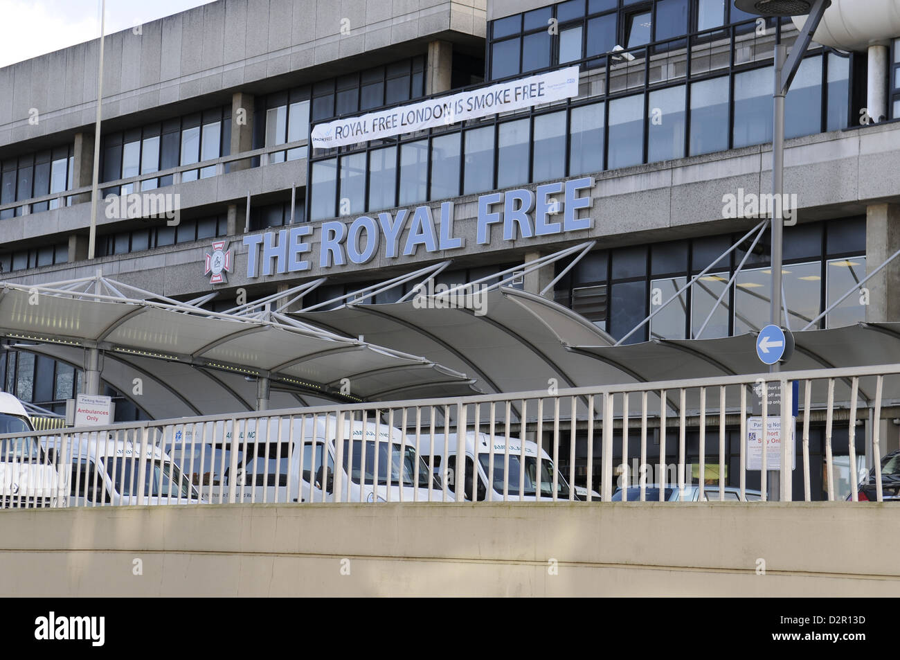 Das Royal Free Hospital, Pond Street, Hampstead, London UK Stockfoto