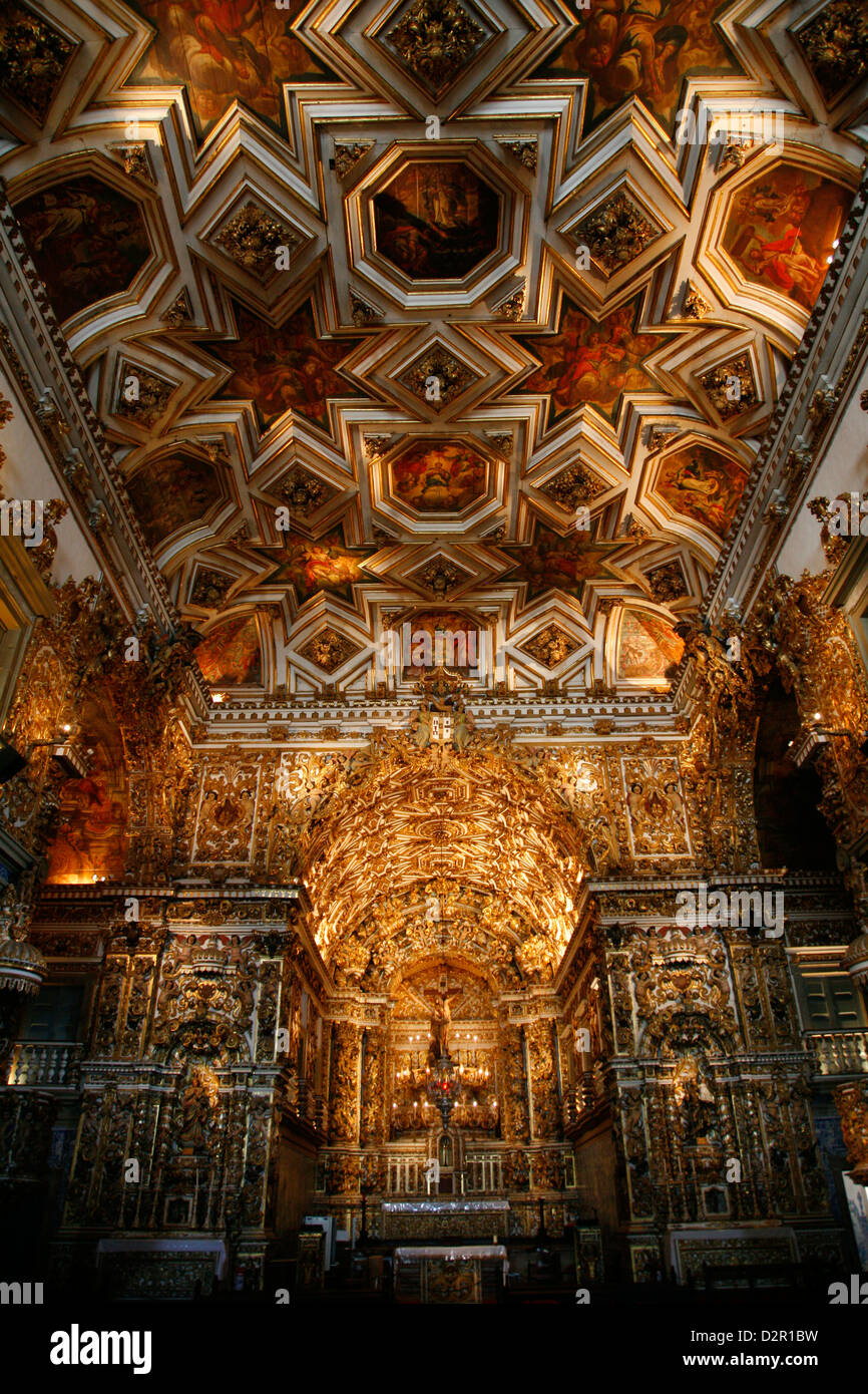 Das Innere der Igreja de São Francisco Kirche, (Salvador de Bahia), Salvador Bahia, Brasilien, Südamerika Stockfoto