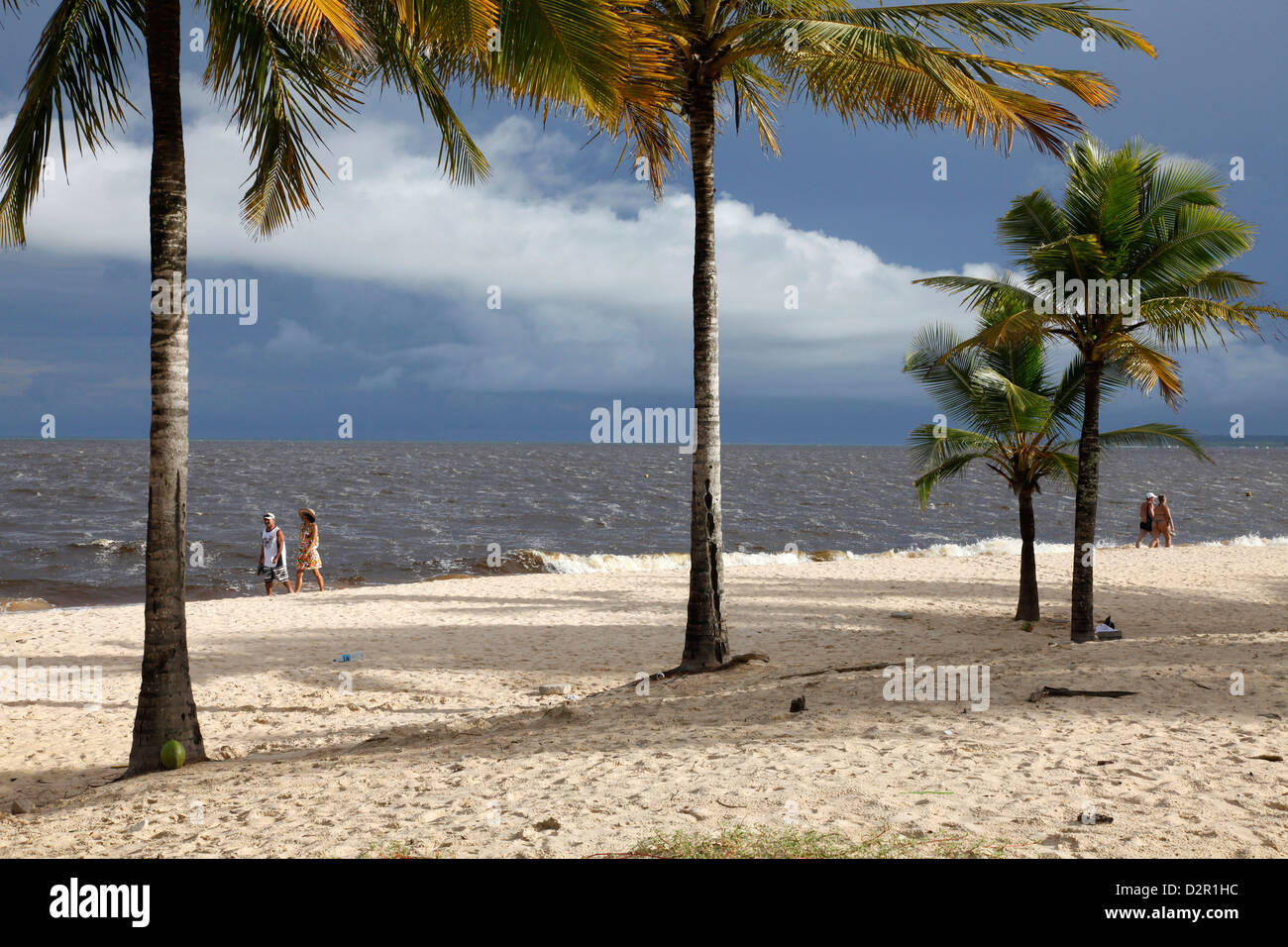 Taperapua Strand, wenige Kilometer nördlich von Porto Seguro, Bahia, Brasilien, Südamerika Stockfoto