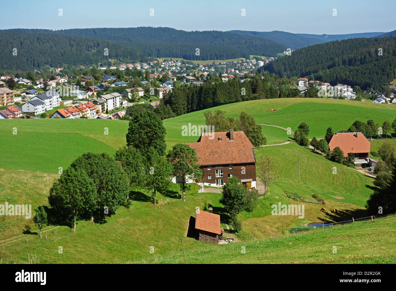 Ansicht von Furtwangen, Schwarzwald, Baden-Württemberg, Deutschland, Europa Stockfoto