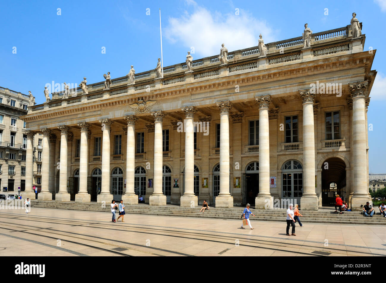 Le Grand Theatre, Place De La Comedie, Bordeaux, UNESCO-Weltkulturerbe, Gironde, Aquitanien, Frankreich, Europa Stockfoto