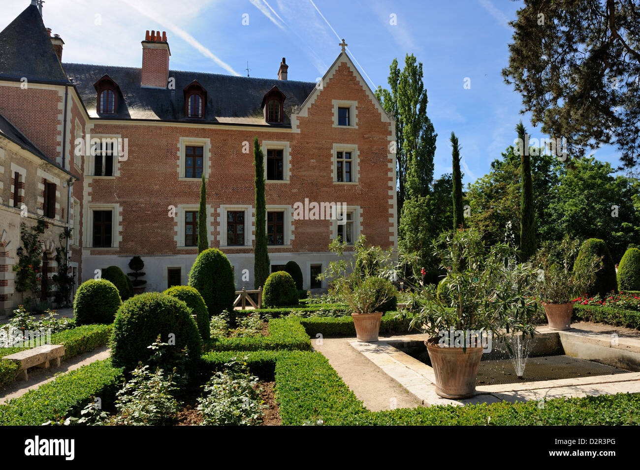 Renaissance-Garten, Clos Luce, Parc Leonardo da Vinci, Amboise, Indre-et-Loire, Loire-Tal, Frankreich Stockfoto