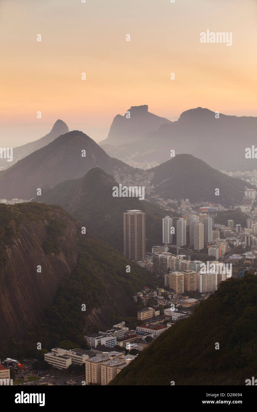 Ansicht von Urca und Botafogo Rio De Janeiro, Brasilien, Südamerika Stockfoto