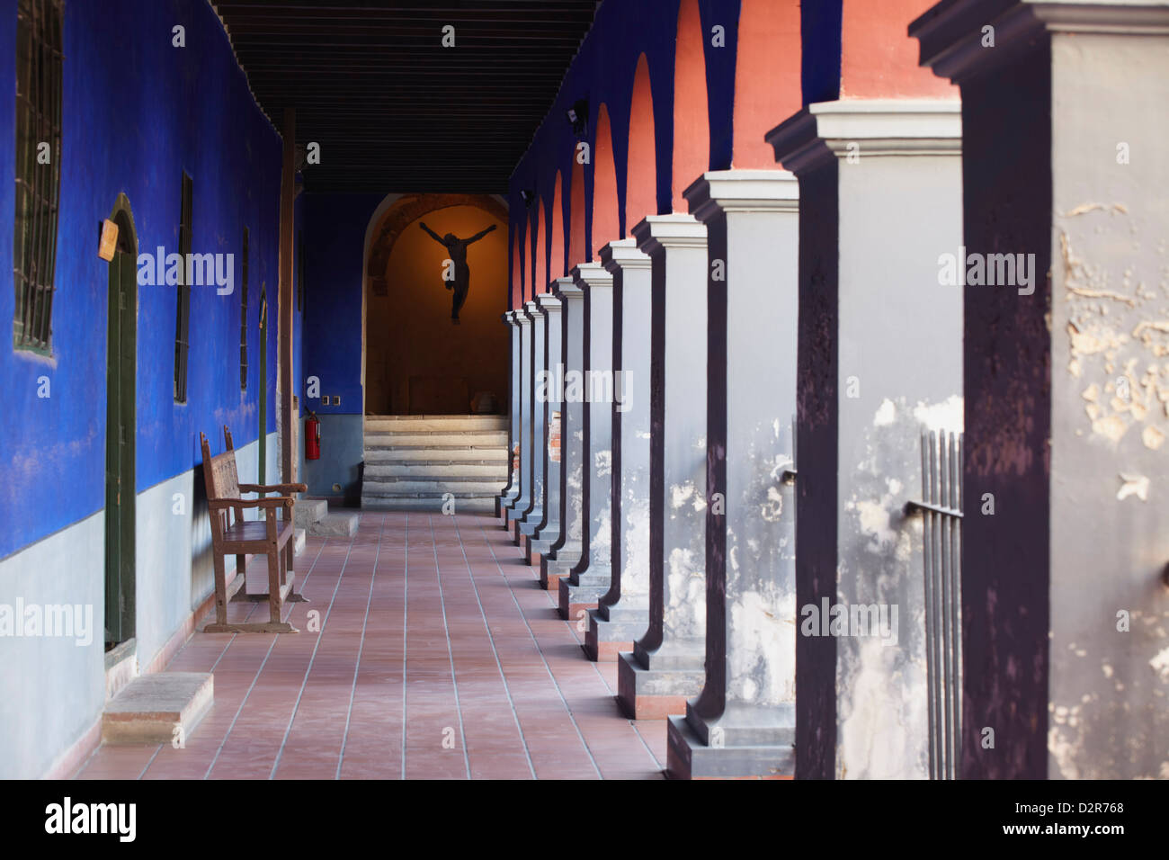 Korridor des San Francisco Museum in San Francisco Kirche, La Paz, Bolivien, Südamerika Stockfoto