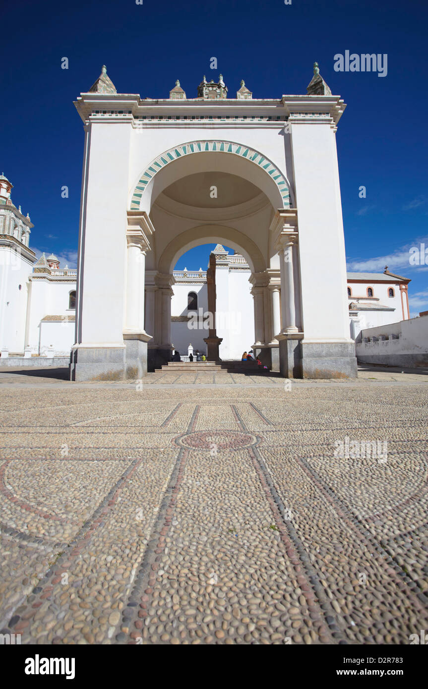 Copacabana Cathedral, Copacabana, Titicacasee, Bolivien, Südamerika Stockfoto Copacabana Cathedral, Copacabana, Titicacasee, Bolivien, Südamerika Stockfoto