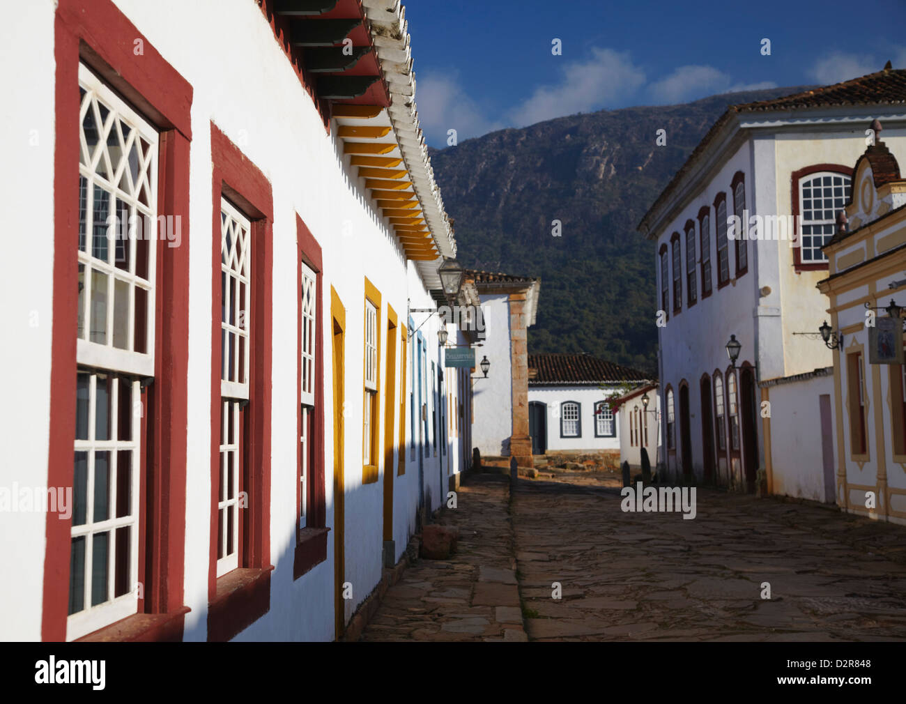 Kolonialbauten, Tiradentes, Minas Gerais, Brasilien, Südamerika Stockfoto