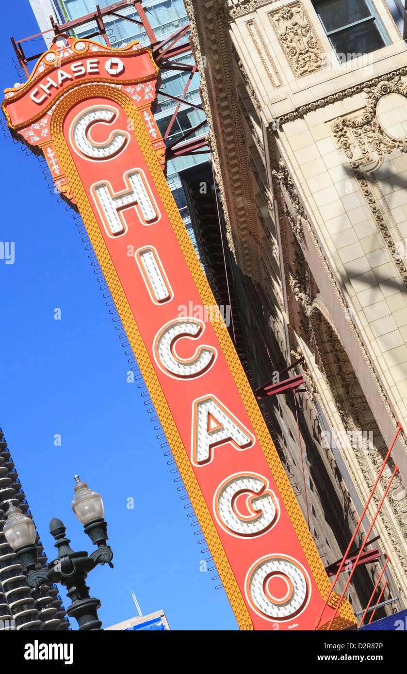 Chicago Theater, Chicago, Illinois, Vereinigte Staaten von Amerika, Nordamerika Stockfoto