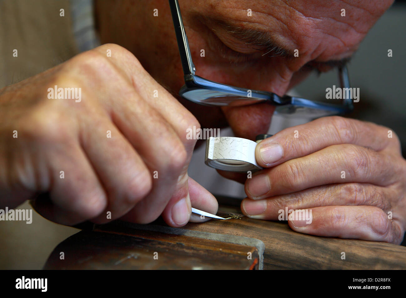 Italienische Handwerkskunst, Gravuren, Pistole, Beretta Schrotflinten, museum Stockfoto