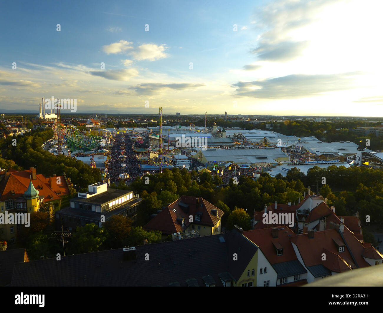 Skyline von Deutschland Münchner Bier Festival Oktoberfest Stockfoto