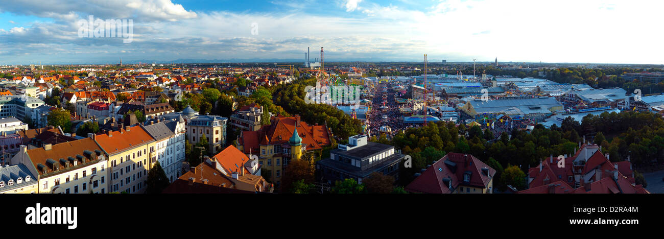Skyline von Deutschland Münchner Bier Festival Oktoberfest Stockfoto