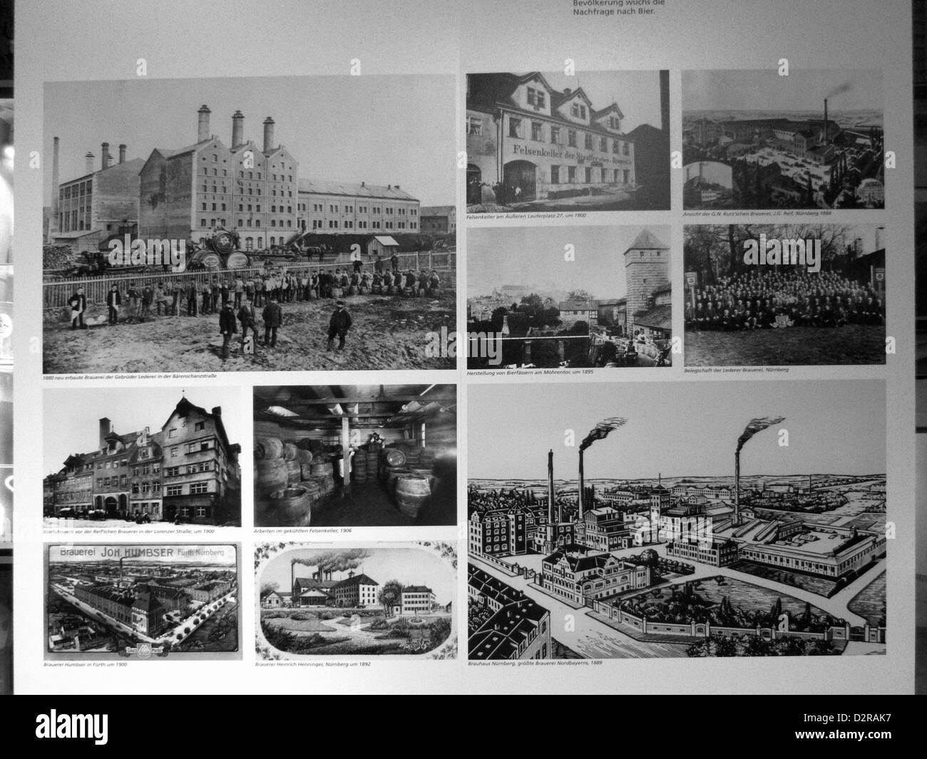 Deutschland-Nürnberg-Industriemuseums nostalgische Bevery Fabrik Stockfoto