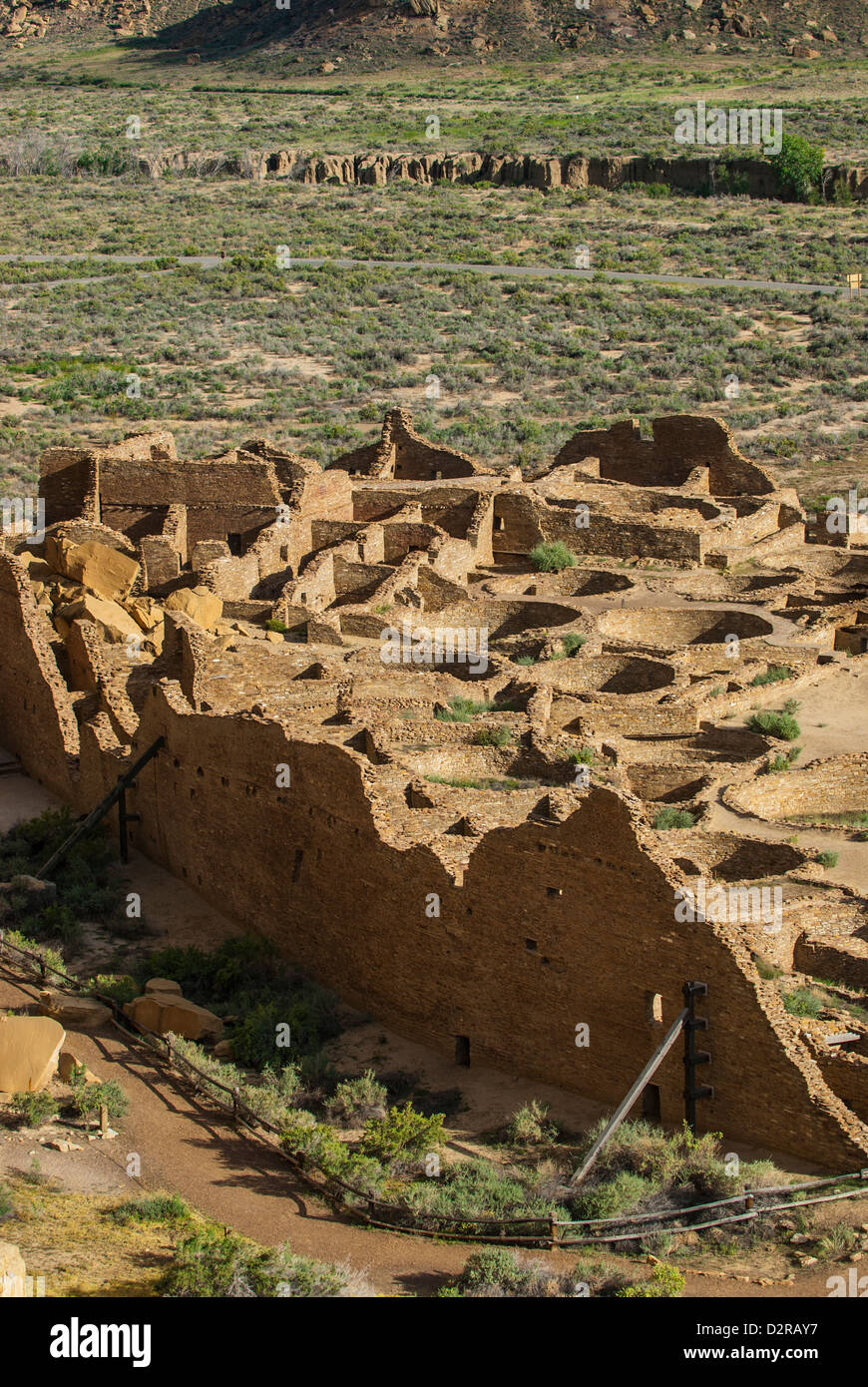Chaco-Ruinen in den Chaco Culture National Historic Park, New Mexico, USA Stockfoto