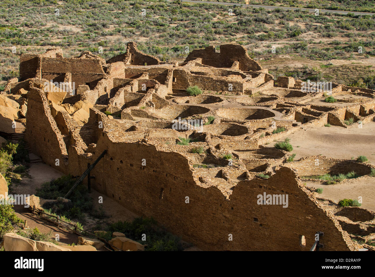 Chaco-Ruinen in den Chaco Culture National Historic Park, New Mexico, USA Stockfoto