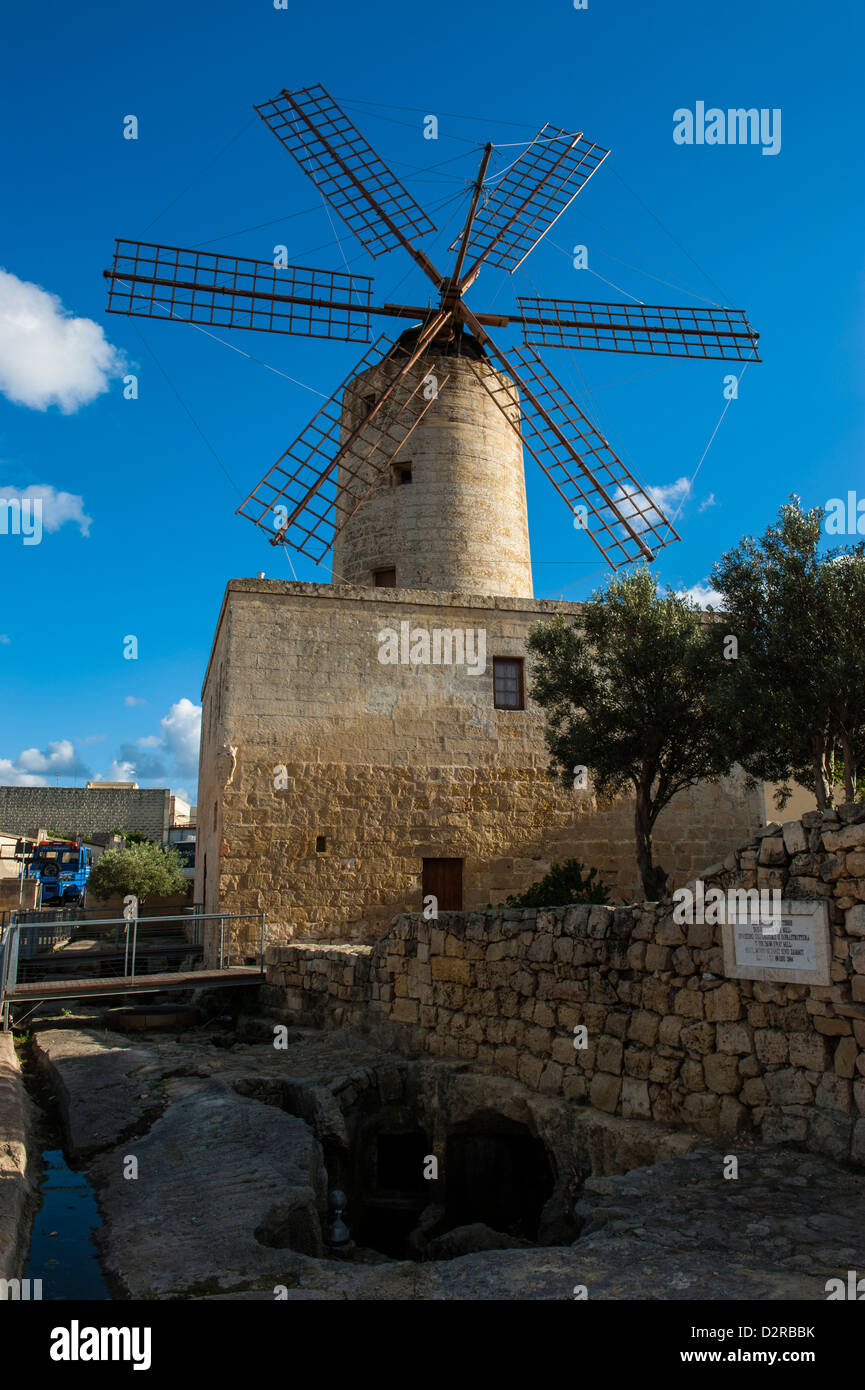 Xarolla Windmühle, Zurrieq, Malta, Europa Stockfoto