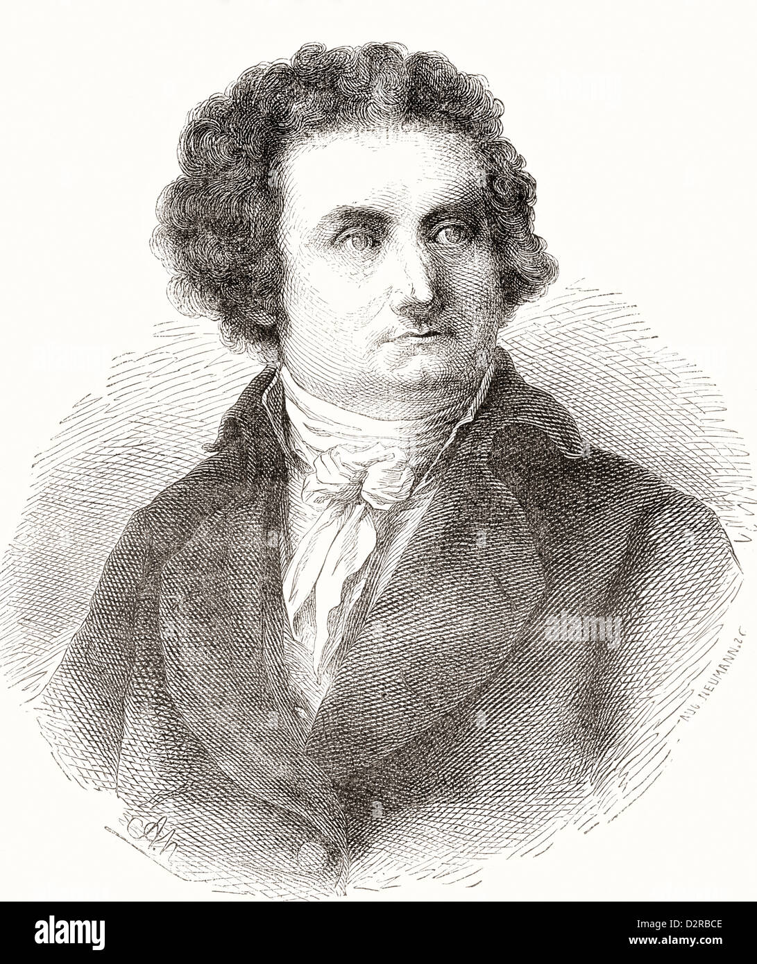 August Wilhelm Iffland, 1759 – 1814. Deutscher Schauspieler und Dramatiker. Stockfoto