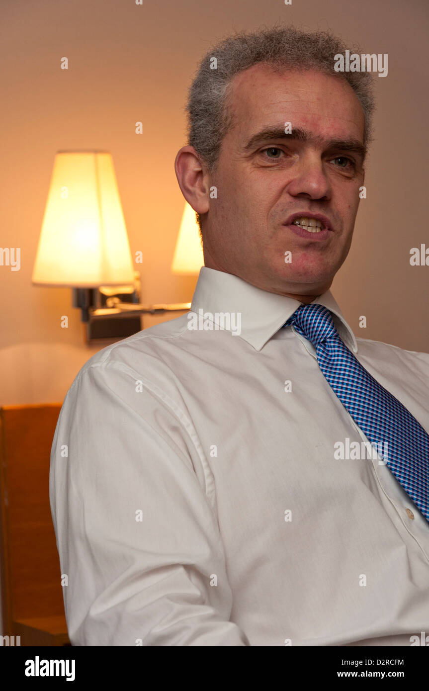 Geschäftsmann mit wütenden Ausdruck. Stockfoto