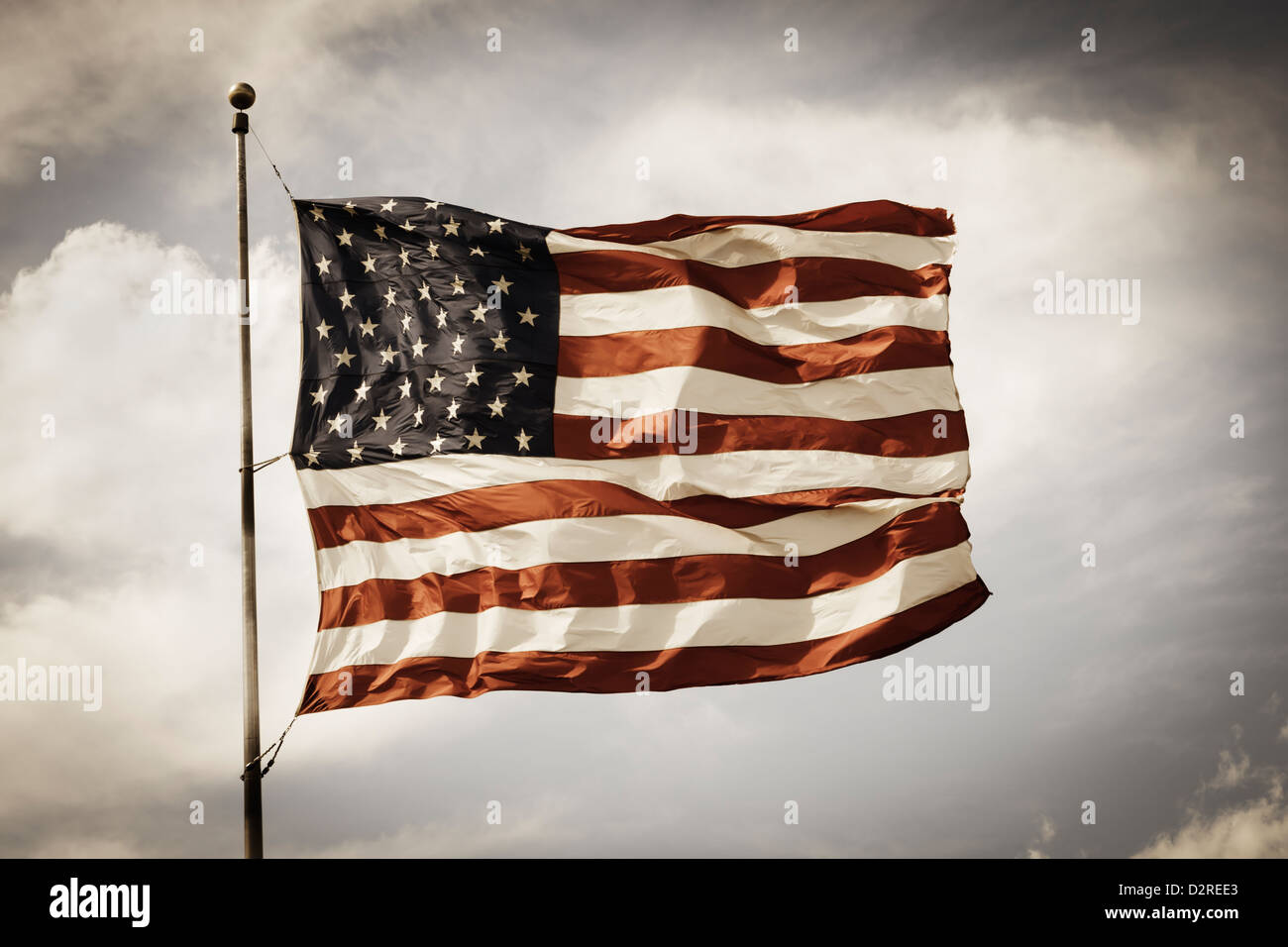 Vintage amerikanische Flagge Stockfoto