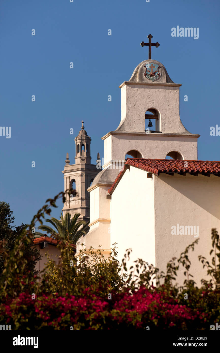 Alte Mission Santa Barbara, Santa Barbara, California, Vereinigte Staaten von Amerika, Vereinigte Staaten Stockfoto