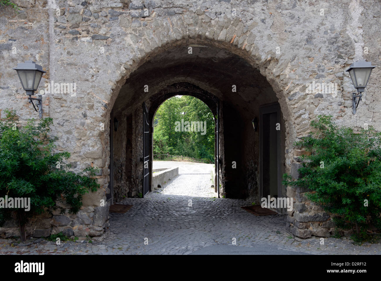 Blick auf die mittelalterliche Stadt von Bracciano in der Region Latium Mittelitaliens. Stockfoto