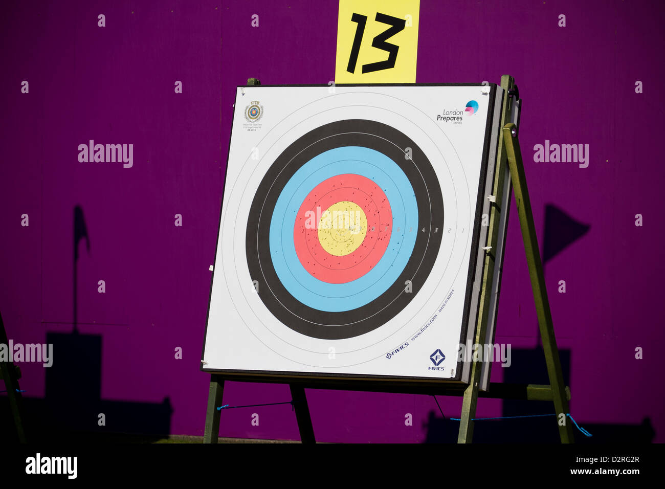 Olympischen Spiele Bogenschießen testen bei Lords Cricket Ground London UK Stockfoto