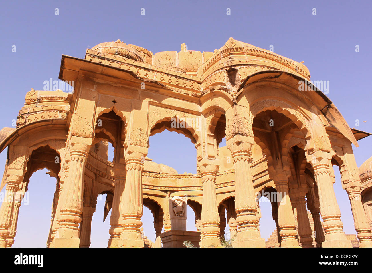 Königlicher Chhatris oder Kenotaph von Bada Bagh Jaisalmer Rajasthan Indien Stockfoto