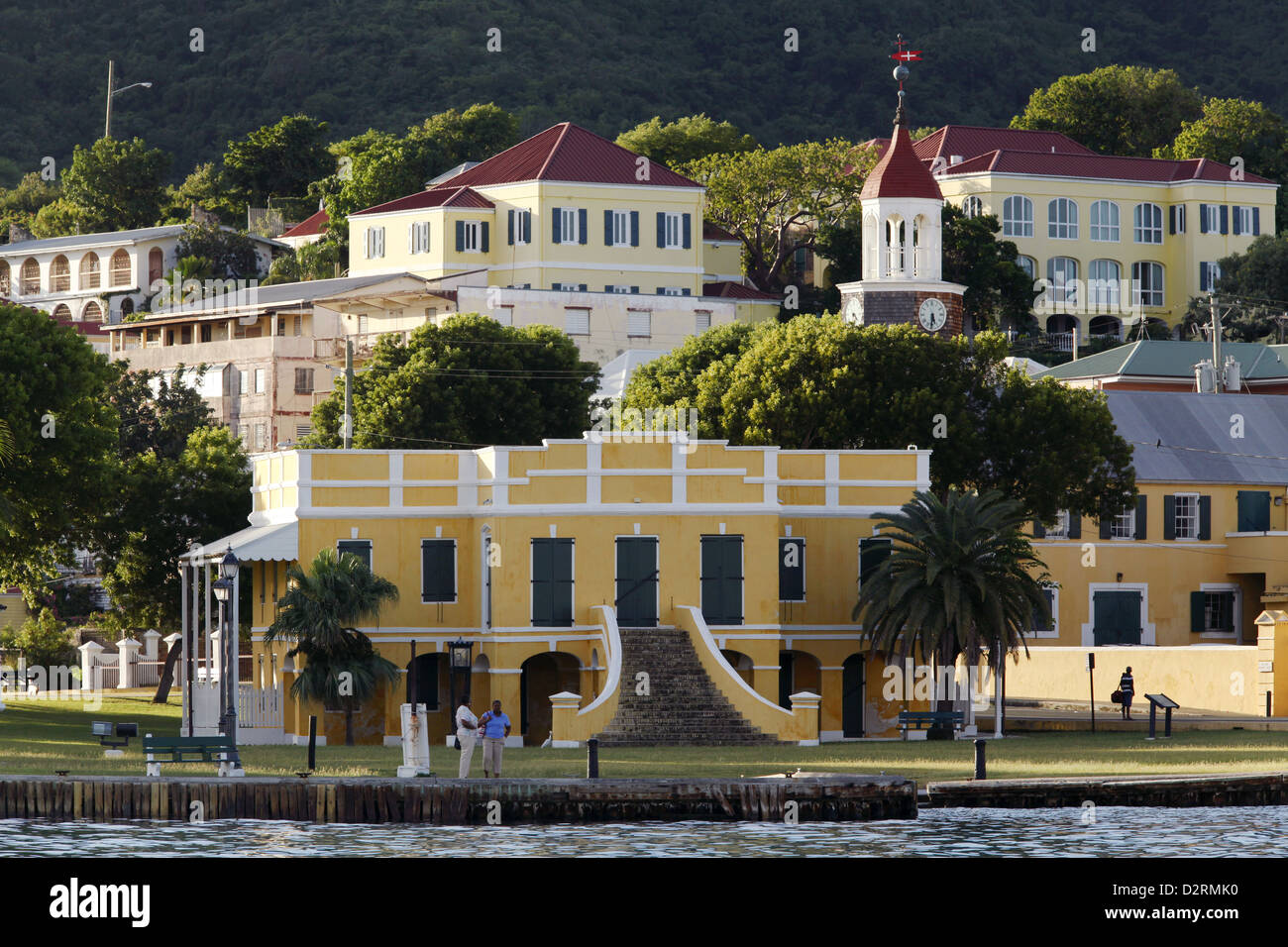 Alte dänische Zollhaus, Christiansted, St. Croix, U.S. Virgin Islands, Karibik Stockfoto