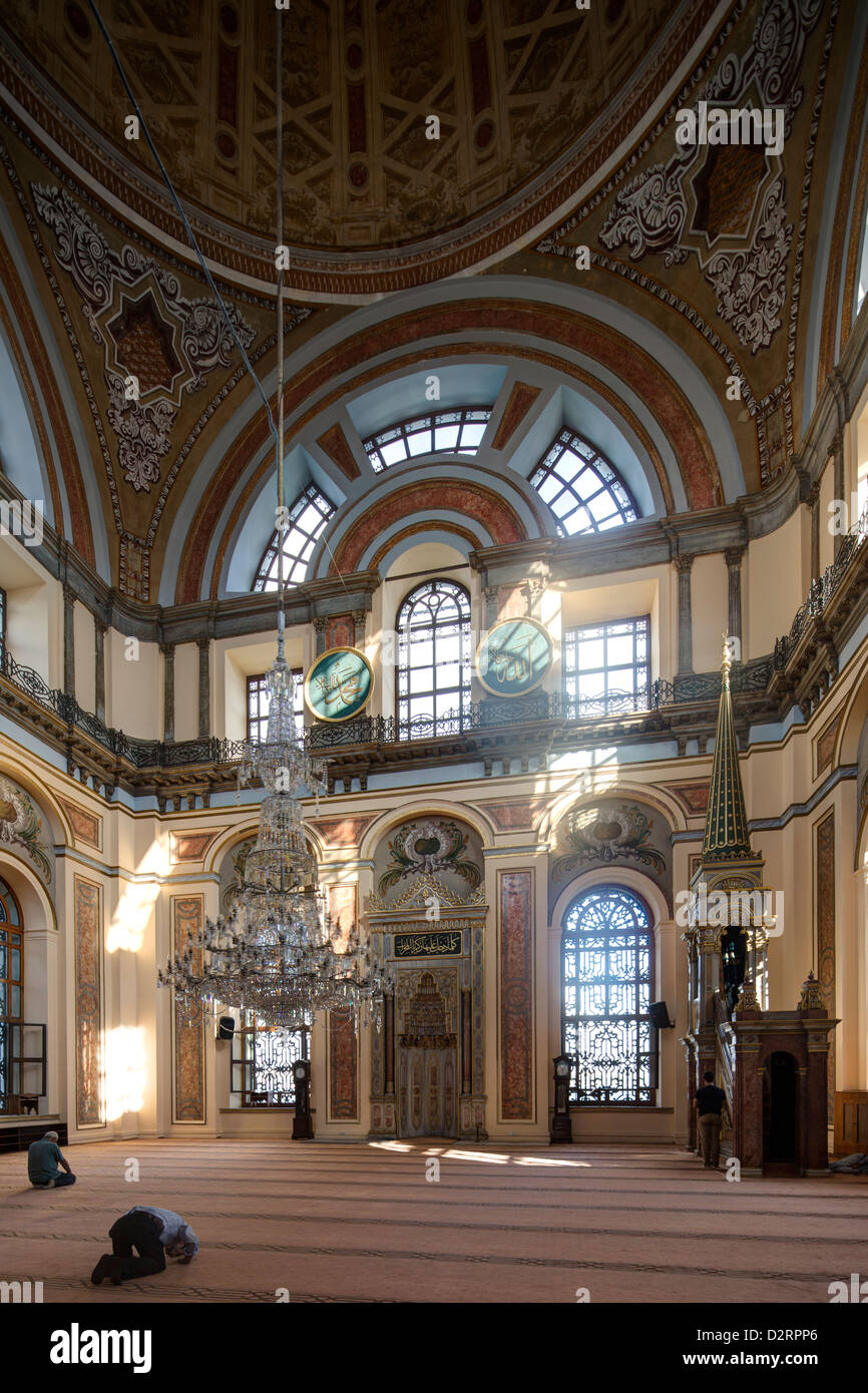 Betsaal, Dolmabahce Moschee, Stadtteil Besiktas, Istanbul, Türkei Stockfoto