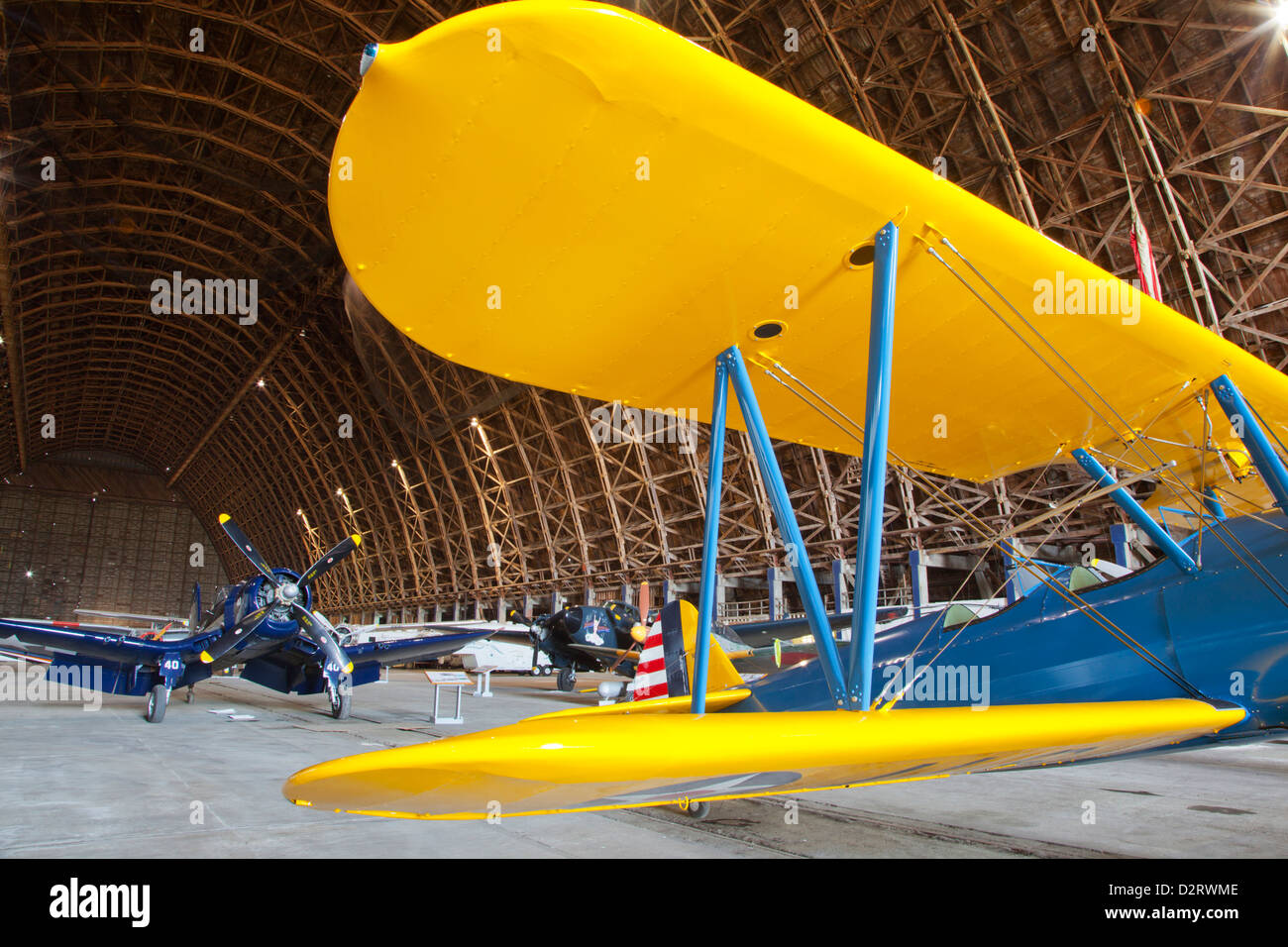 OR, Tillamook, Tillamook Air Museum, Boeing/Stearman PT-17 trainer Stockfoto