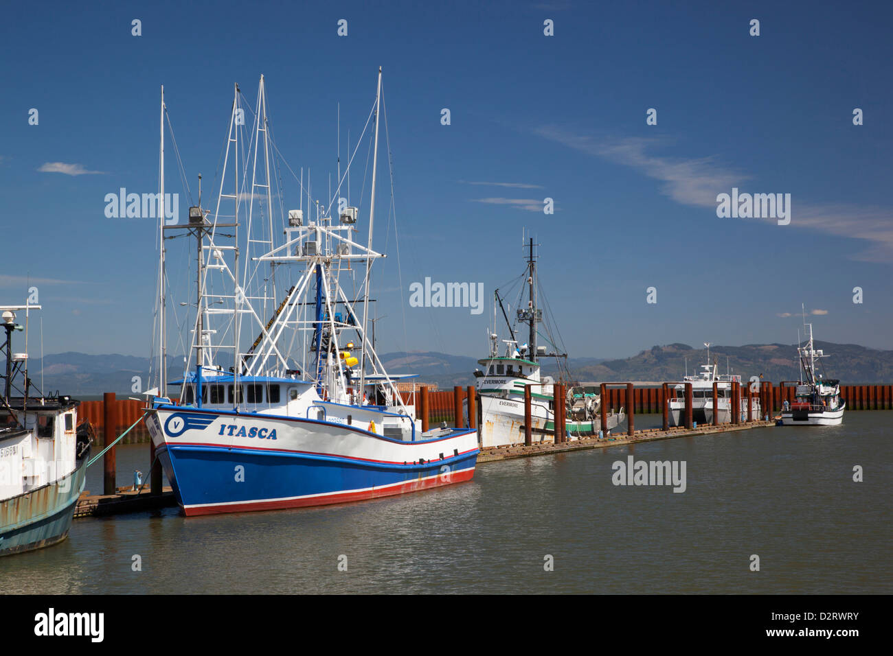 ODER, Astoria, Osten Becken Moorage, Columbia River; Angelboote/Fischerboote Stockfoto