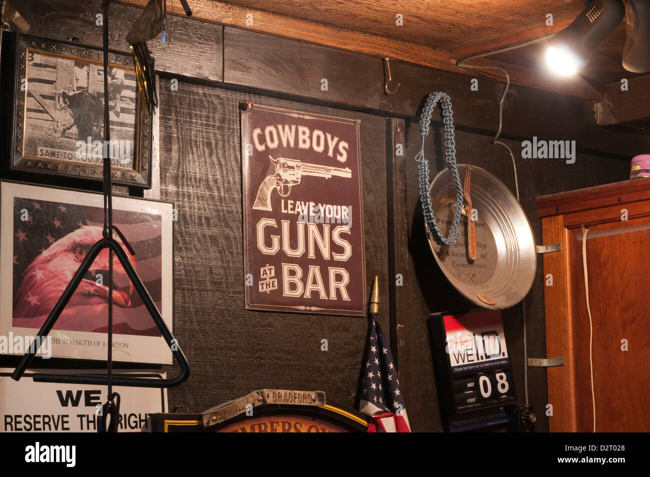 USA, Nevada. Silver Dollar Saloon, Virginia City, Nevada. Stockfoto