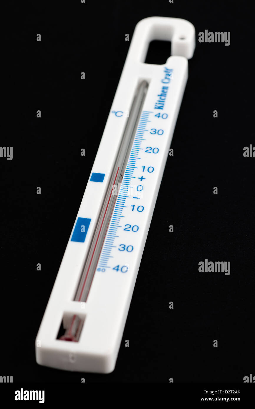 Kühlschrank Gefrierschrank Thermometer Stockfoto
