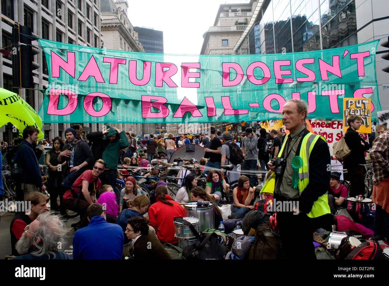 Szenen aus den G20-Proteste in London im Jahr 2009 Stockfoto