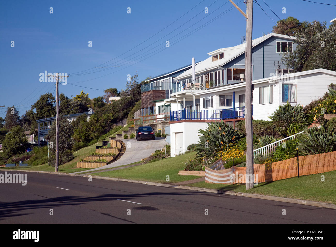 Häuser in Mollymook, new-South.Wales, Australien Stockfoto