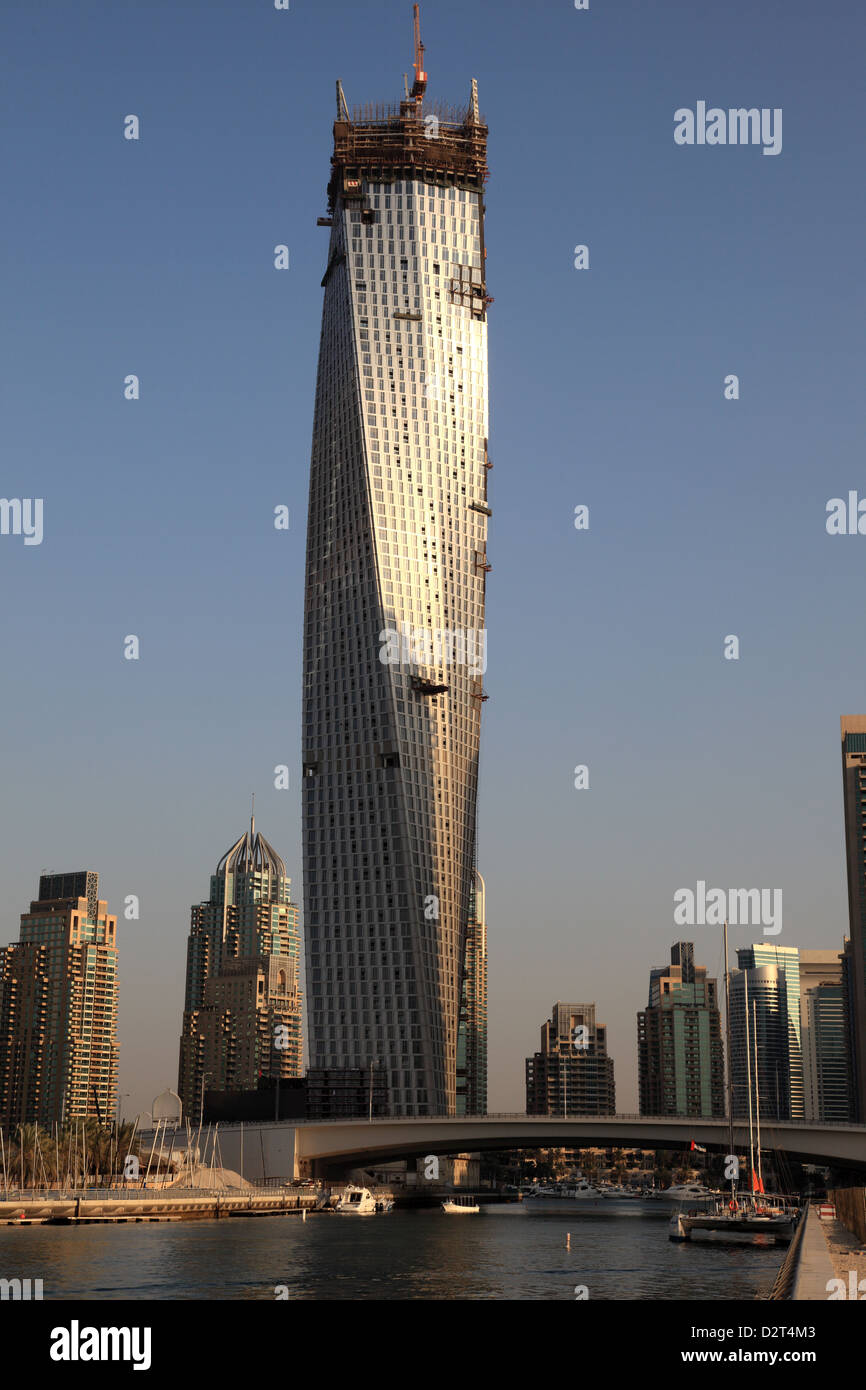 Infinity Tower - Wolkenkratzer in Dubai Marina, Vereinigte Arabische Emirate Stockfoto