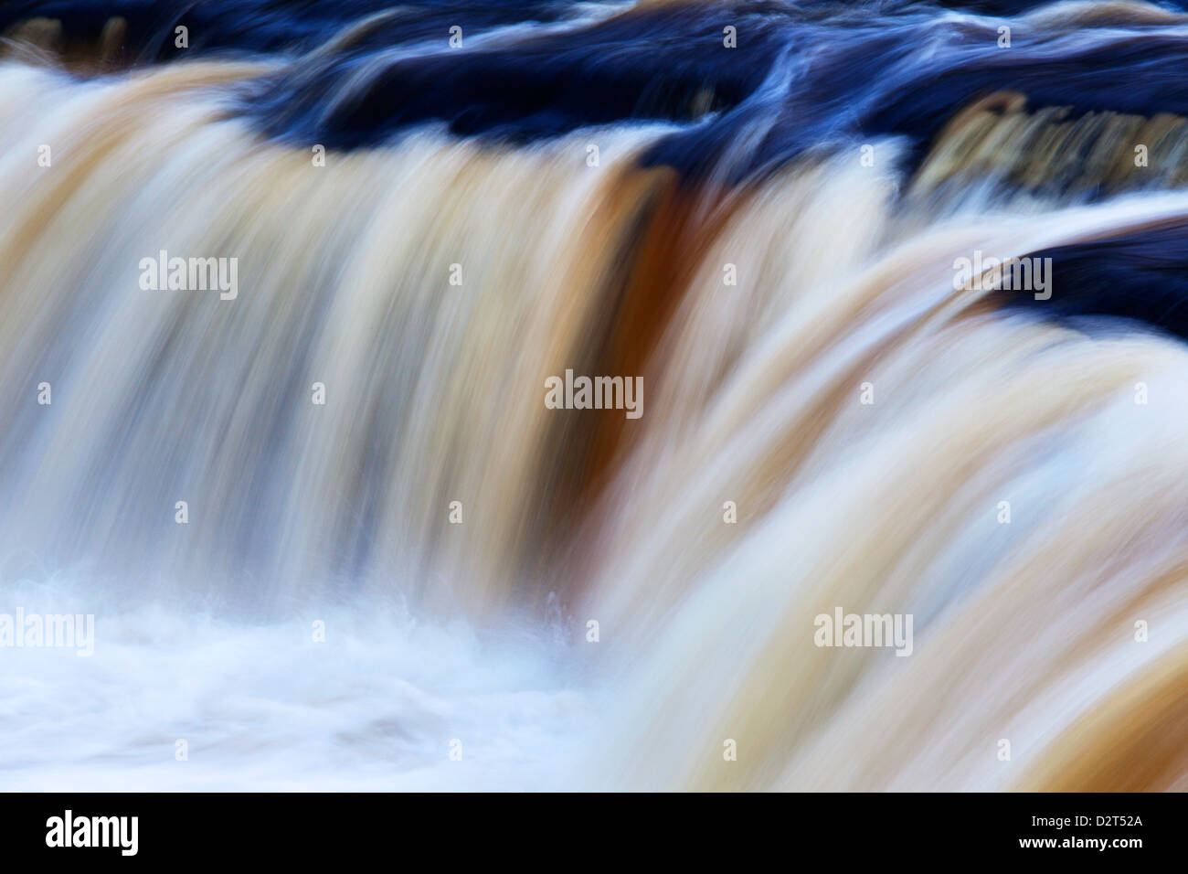 Abstrakte Eindruck von Upper Aysgarth Falls, Wensleydale, North Yorkshire, England, Vereinigtes Königreich, Europa Stockfoto