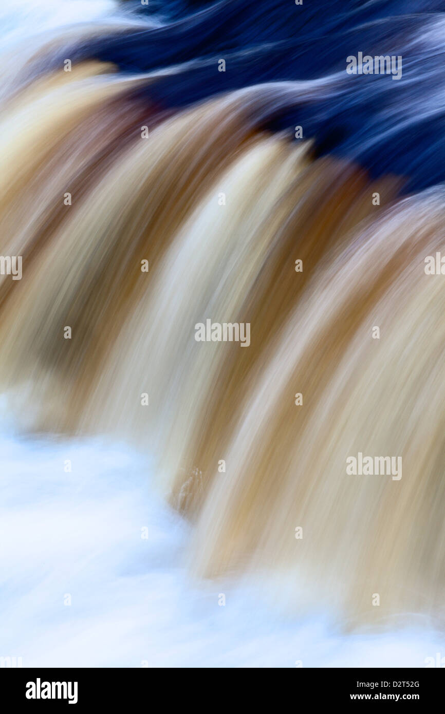 Abstrakte Eindruck von Upper Aysgarth Falls, Wensleydale, North Yorkshire, England, Vereinigtes Königreich, Europa Stockfoto