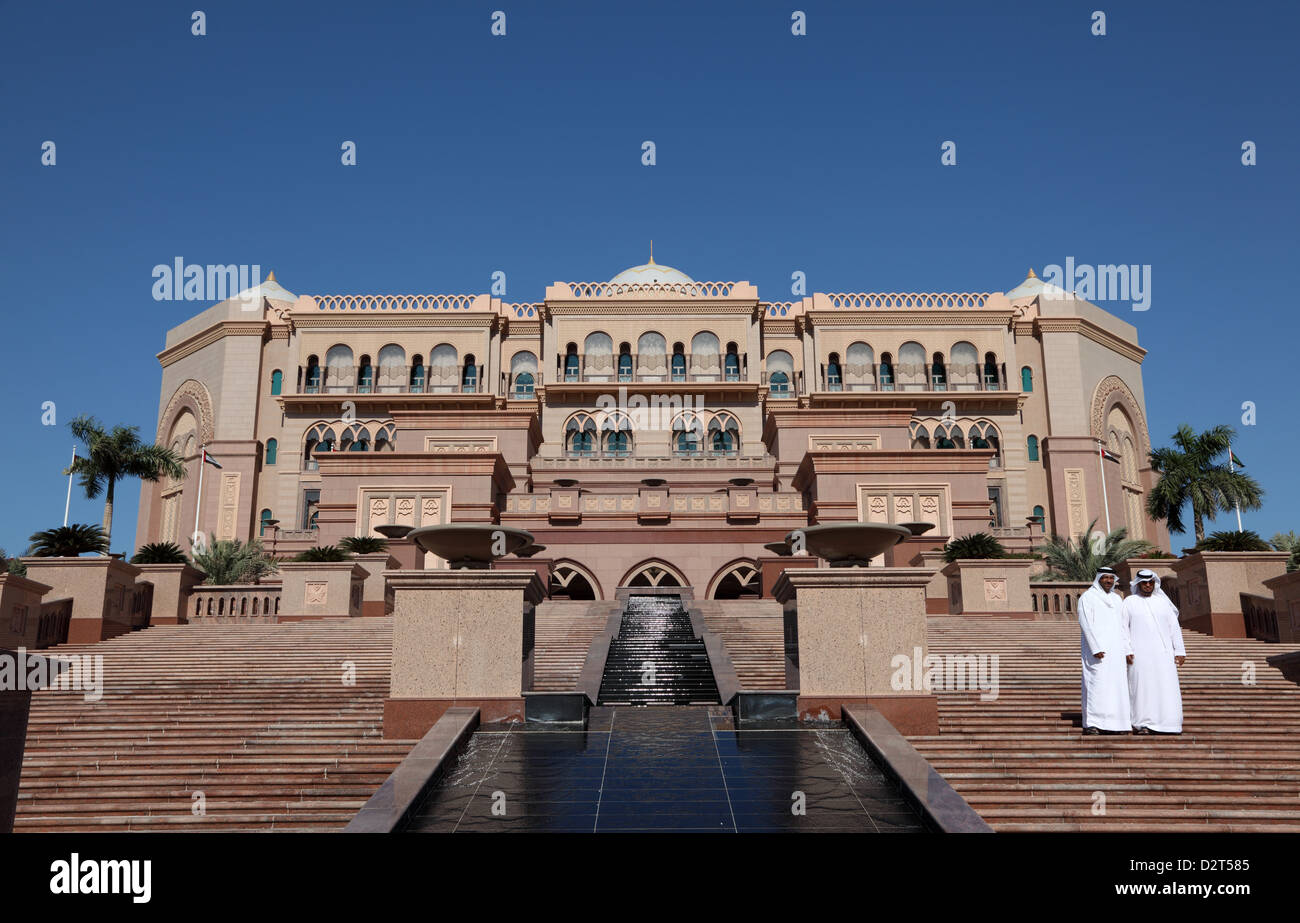 Das Emirates Palace in Abu Dhabi, Vereinigte Arabische Emirate Stockfoto