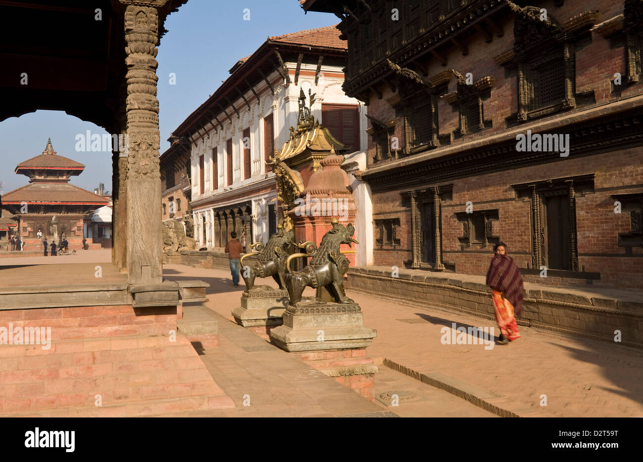 Durbar Square, Bhaktapur, UNESCO World Heritage Site, Kathmandu-Tal, Nepal, Asien Stockfoto