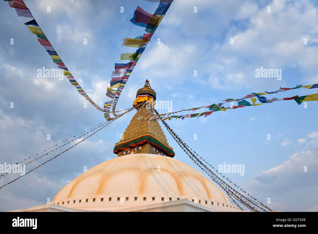 Boudhanath, UNESCO-Weltkulturerbe, Kathmandu, Nepal, Asien Stockfoto